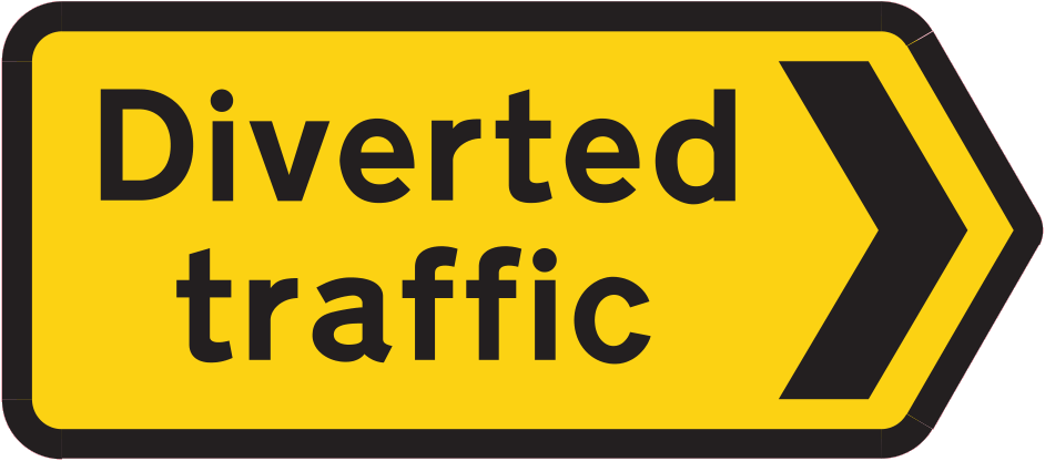 Yellow Rectangle Road Sign